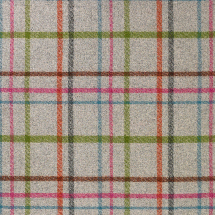 Made To Measure Curtains Multicheck Grey Flat Image