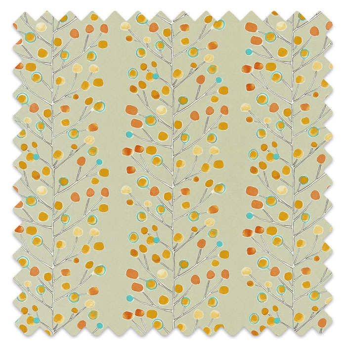 Swatch of Berry Tree Netural Tangerine Powder Blue Lemon by Scion