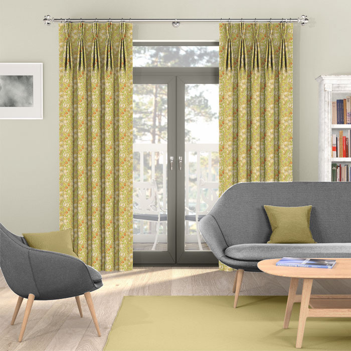Curtains in Golden Lily Cornsilk by William Morris