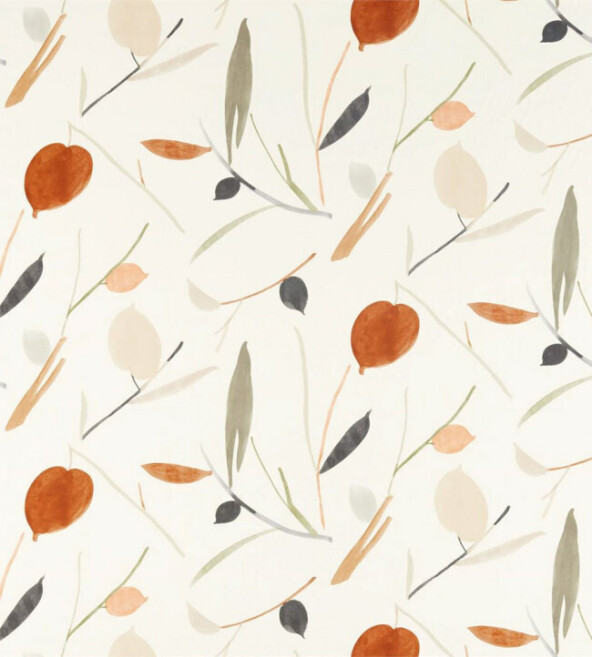 Oxalis Spice Raffia Fabric by Scion