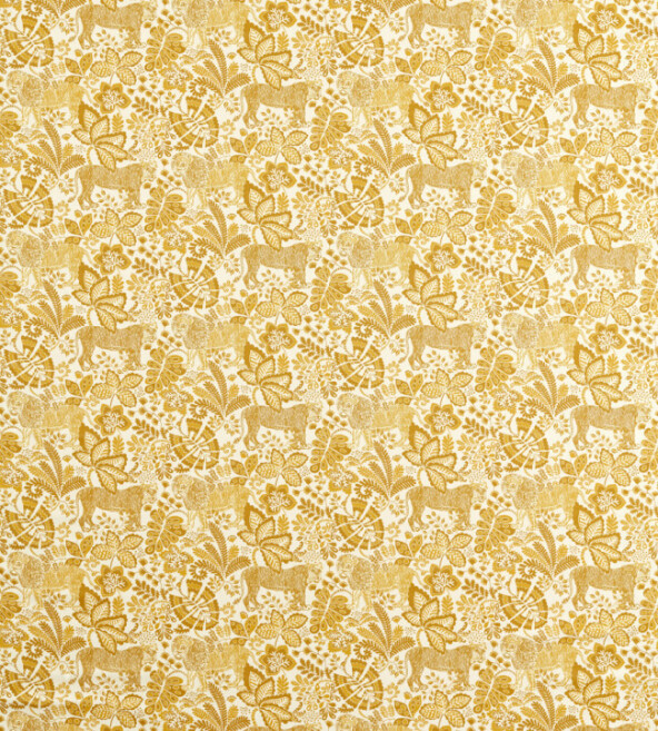 Rumble In The Jungle Pebble Chai Fabric by Scion
