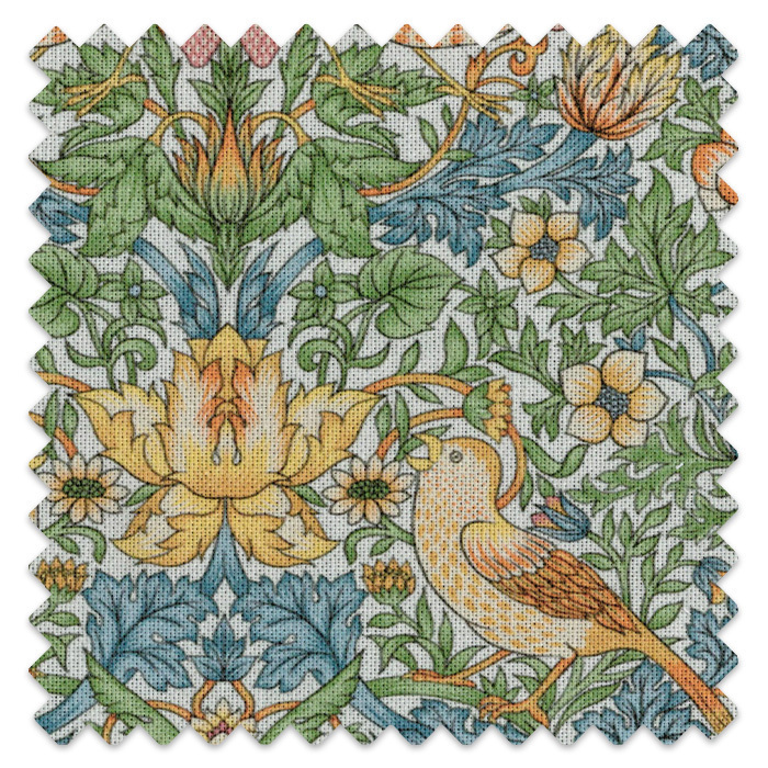 Swatch of Strawberry Thief Sky by William Morris