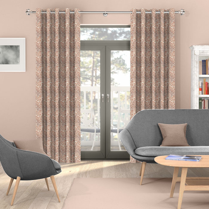 Curtains in Willow Bough Rust by William Morris