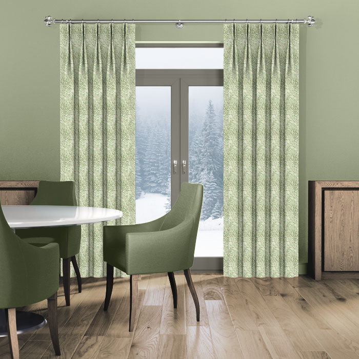 Curtains in Willow Bough Sage by William Morris