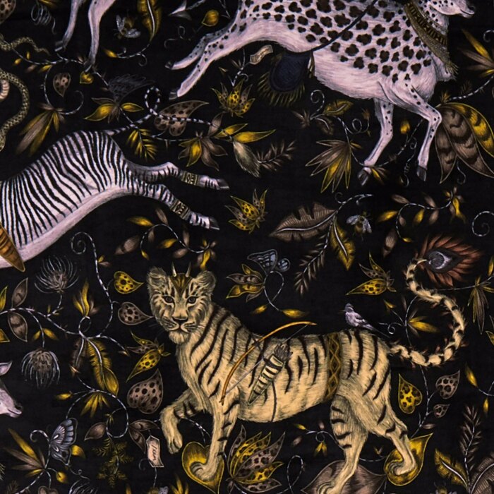 Made To Measure Curtains Protea Charcoal Velvet