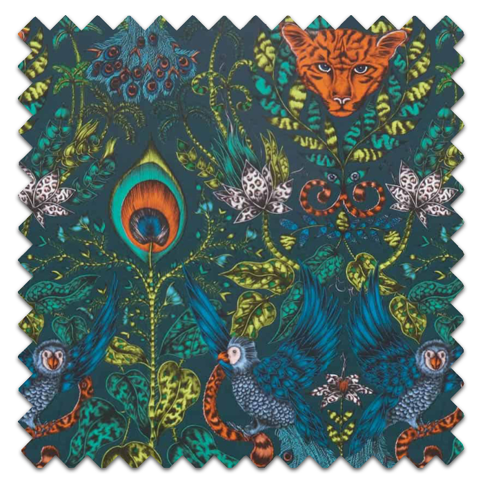 Roman Blinds Amazon Navy fabric Sample