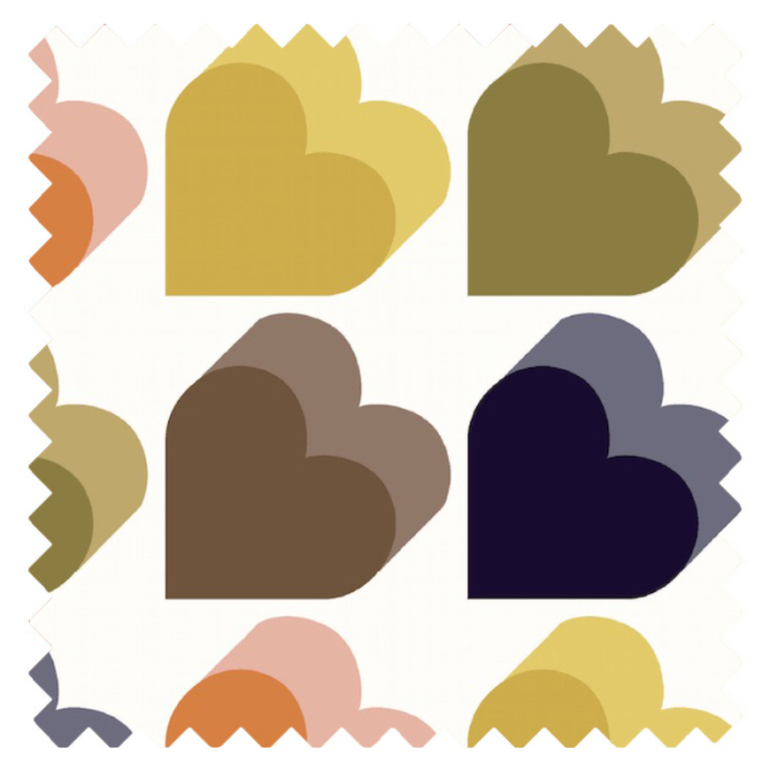 Made To Measure Hearts Multi Roller Blind