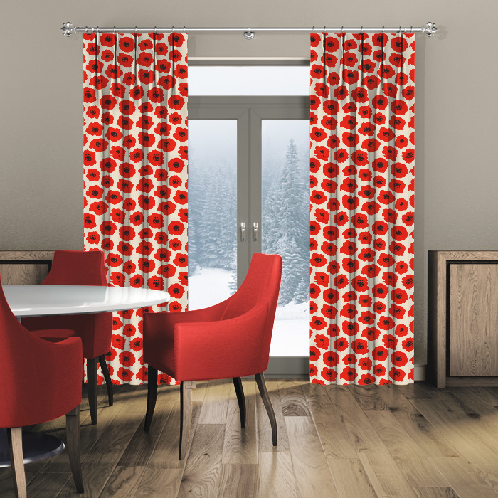 Made To Measure Curtains Vallmo Poppy