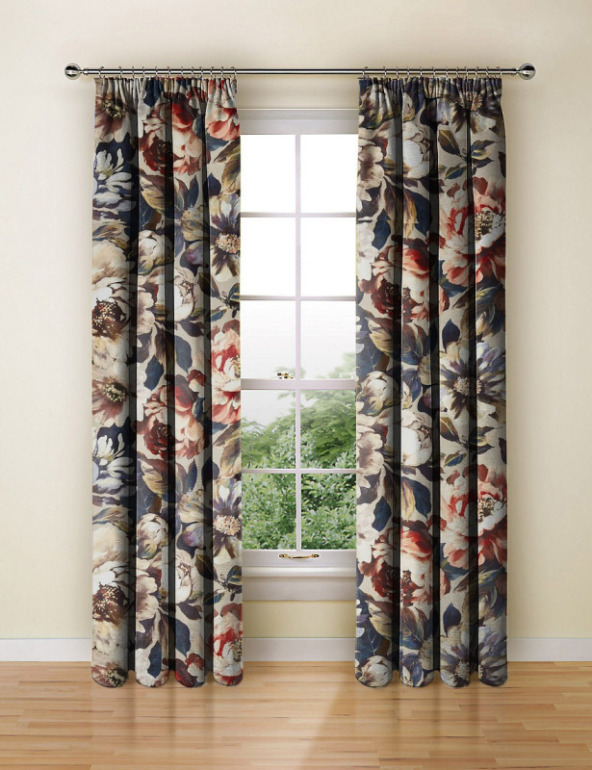 Made To Measure Curtains Secret Oasis Rouge