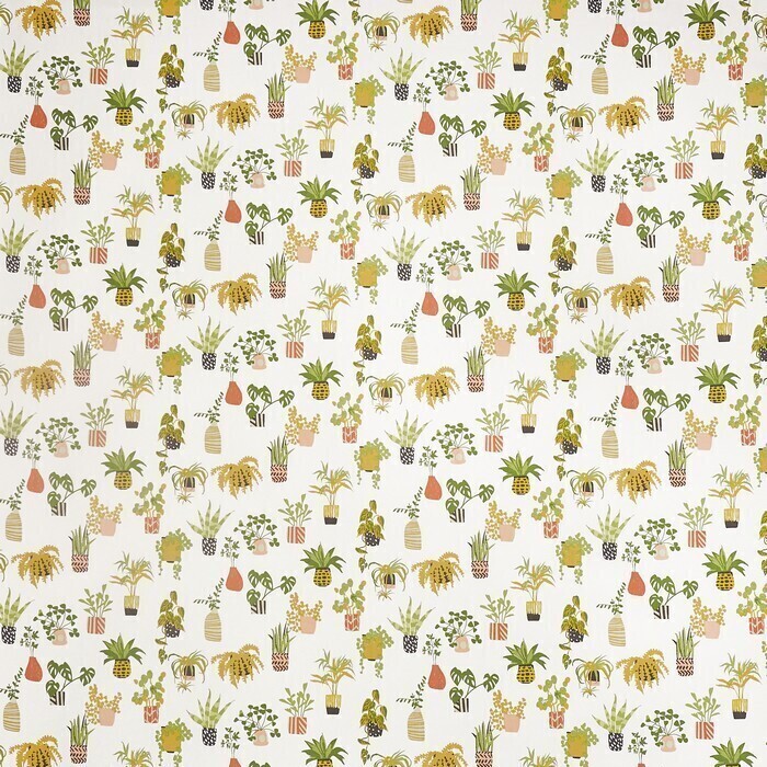 Made To Measure Roman Blind Pot Plants Coral