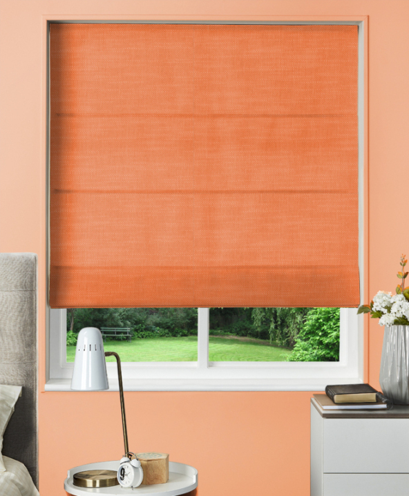 Made To Measure Roman Blinds Amalfi Flame