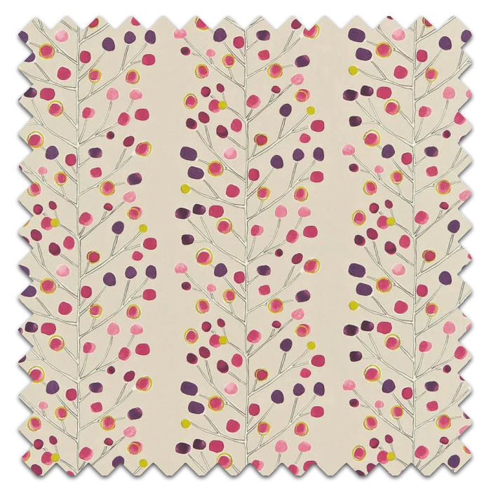 Swatch of Berry Tree Mink Plum Berry Lime