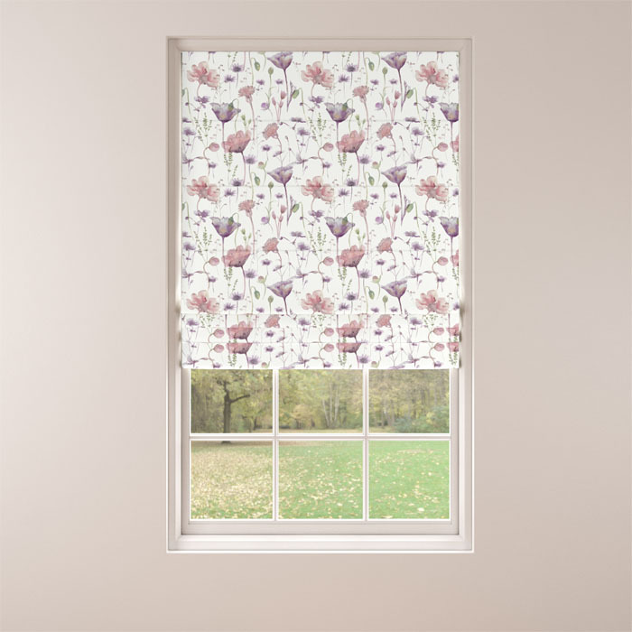 Roman Blind in Elmley Heather Sage by Belfield Home