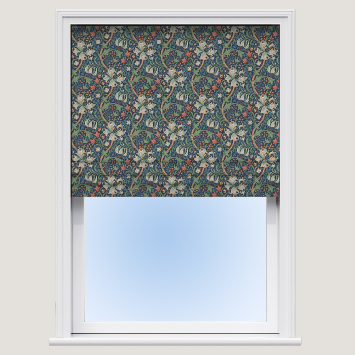Golden Lily Jewel Roman Blind
