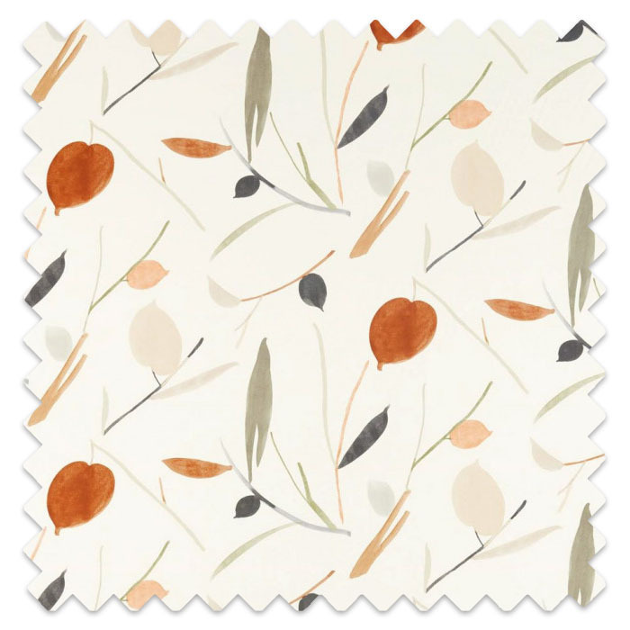 Swatch of Oxalis Spice Raffia by Scion