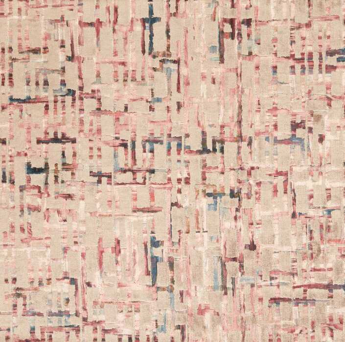 Quadrata Blush Natural Fabric by Clarke And Clarke