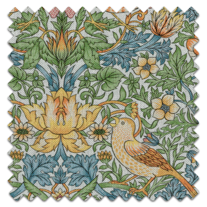 Swatch of Strawberry Thief Sky