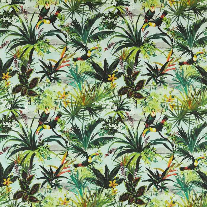 Toucan Outdoor Sky Fabric by Clarke And Clarke