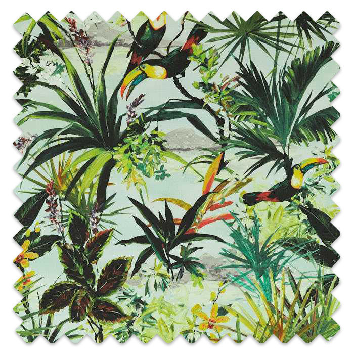 Swatch of Toucan Outdoor Sky by Clarke And Clarke