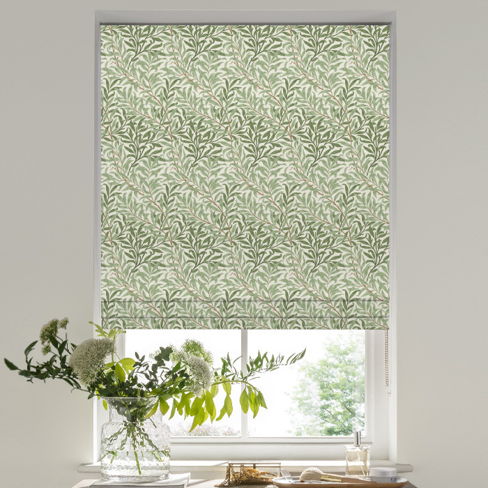 Roman Blind in Willow Bough Sage by William Morris