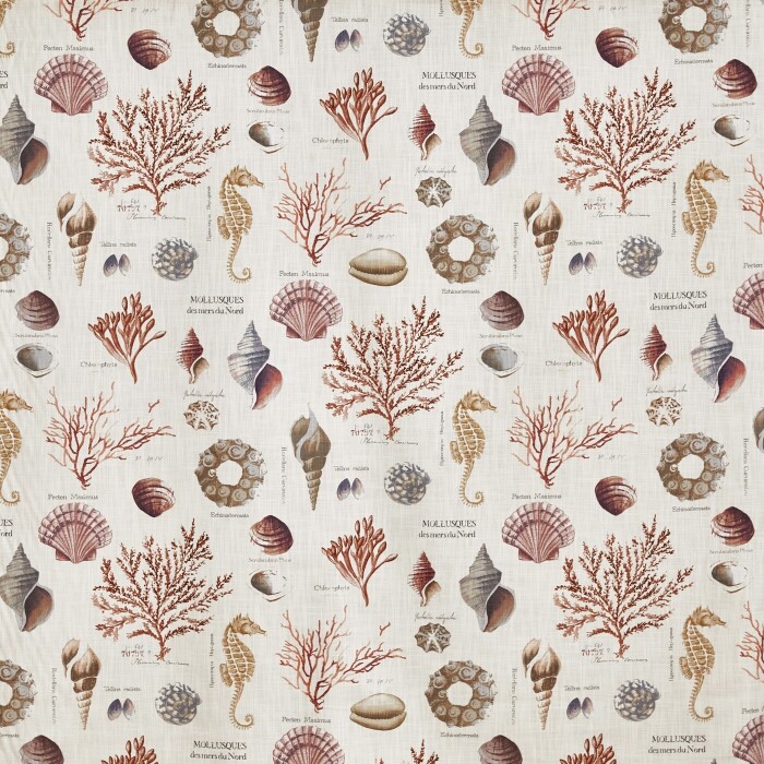 St Helier Coral Fabric by Prestigious Textiles