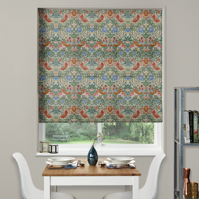 Strawberry Thief Tapestry Cream Roman Blind