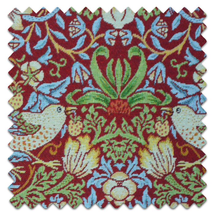  Strawberry Thief Tapestry Wine Roman Blind Fabric Sample