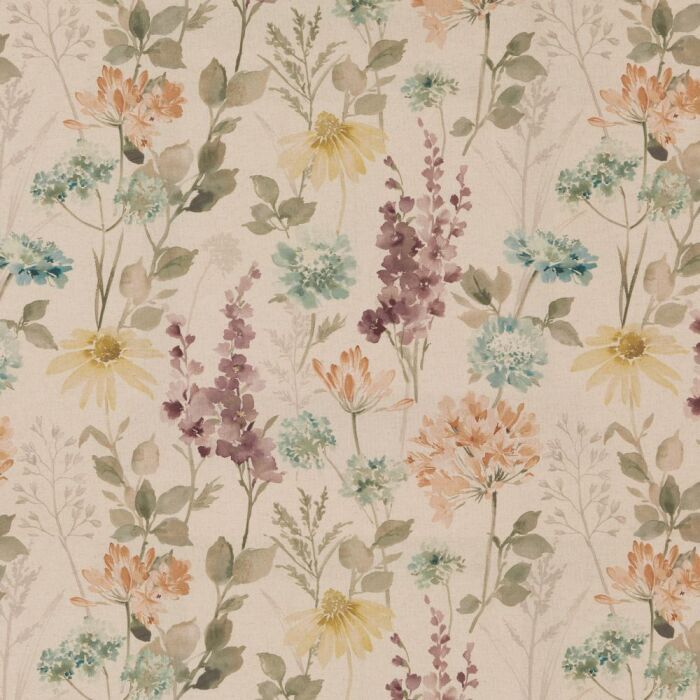 Wild Garden Linen Sky Fabric by iLiv