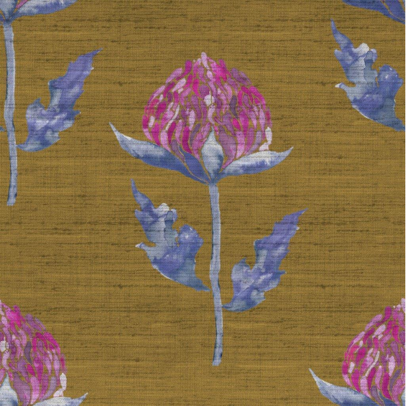 Bram Gold Fabric by Voyage