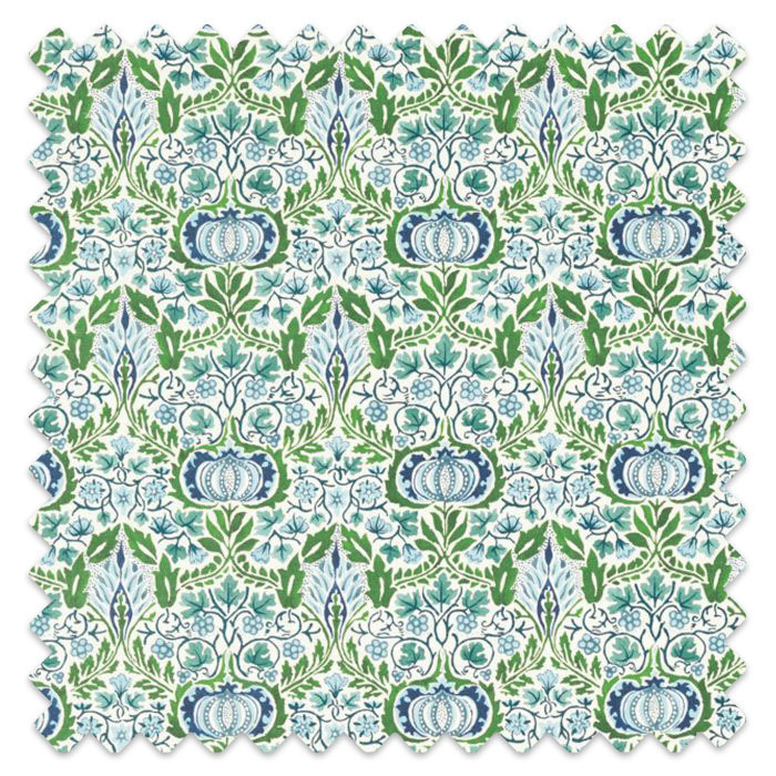 Swatch of Little Chintz Nettle/Woad