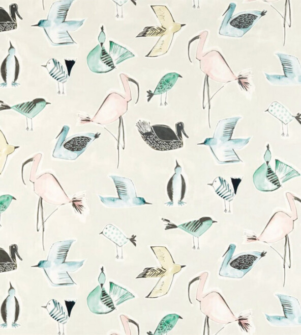 Menagerie Blush Mint Fabric by Scion