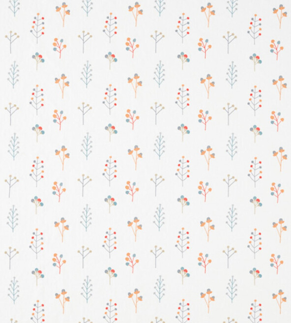 Mukula Watermelon Tangerine Slate Fabric by Scion