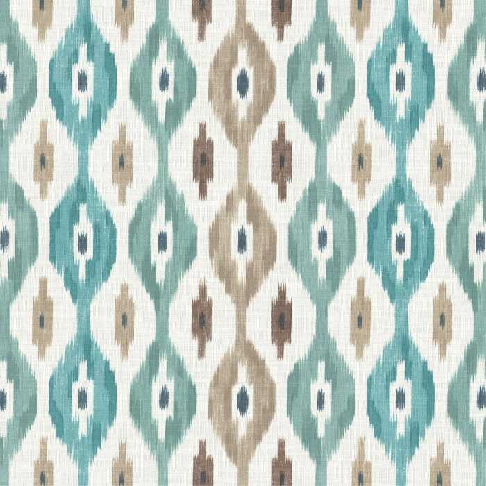 Fergana Teal Fabric by The Pure Edit