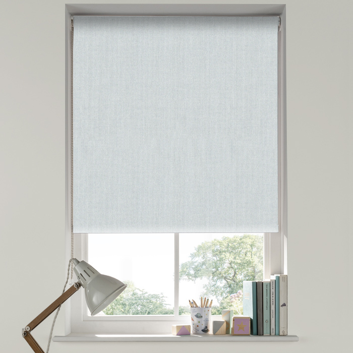 Eve Roller Blind in Glitz Blackout Silver Shine