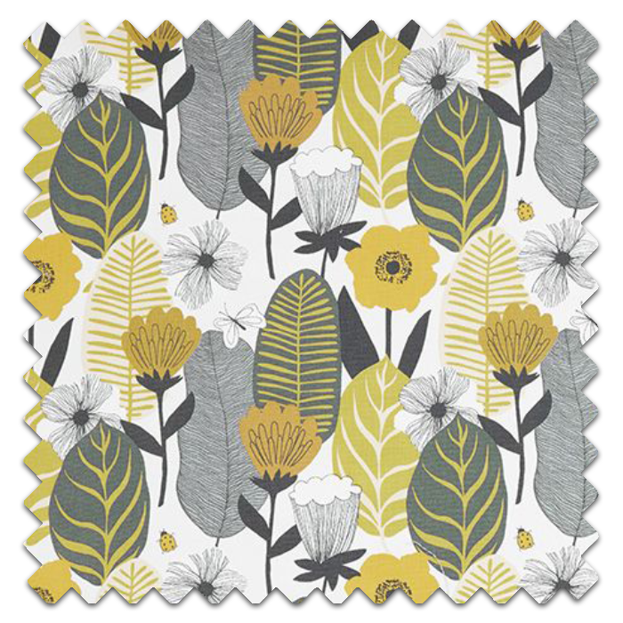 Roman Blinds Blooma Saffron Fabric Sample