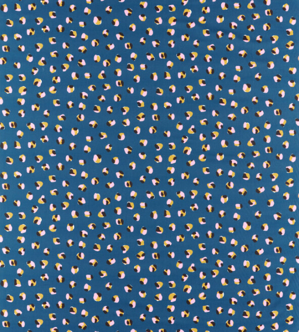 Leopard Dots Denim Milkshake Fabric by Scion