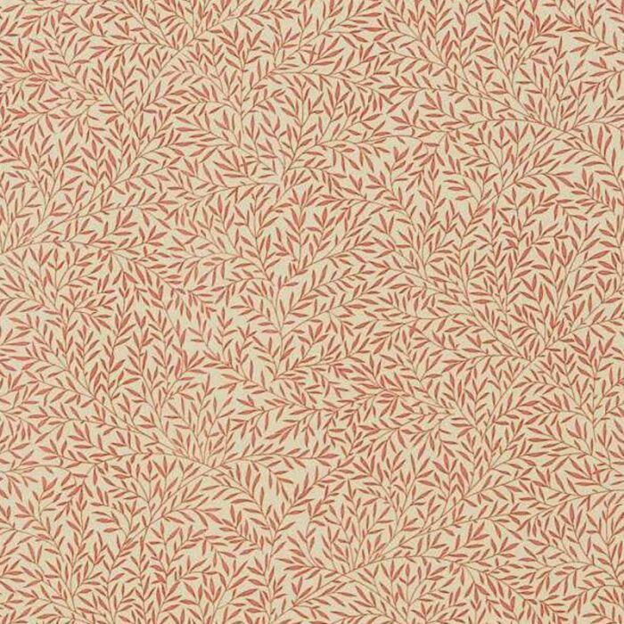Lily Leaf Red Fabric by Morris & Co