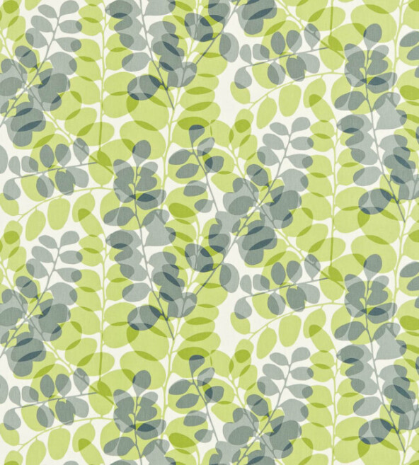 Lunaria Chalk Leaf Gull Fabric by Scion