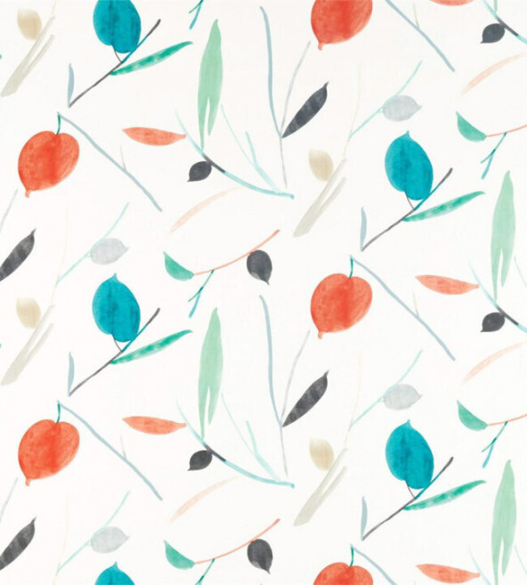 Oxalis Pimento Marine Fabric by Scion