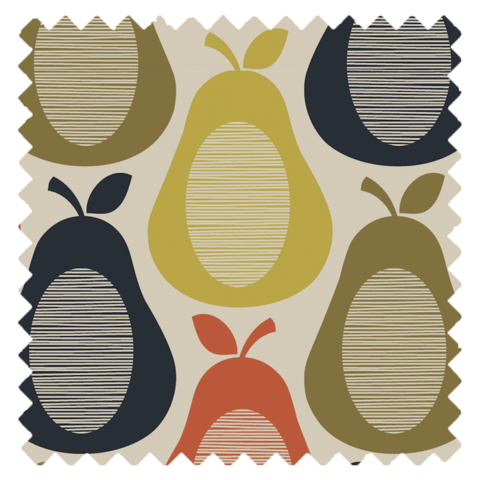 Swatch of Scribble Pears Multi