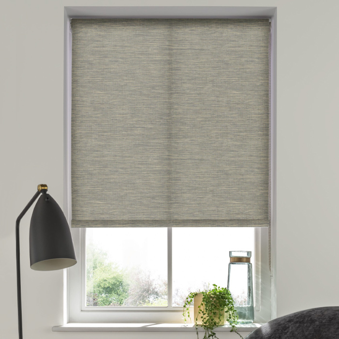 Eve Roller Blind in Shine Iron Age