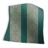 Brocade Stripe Teal Fabric Swatch