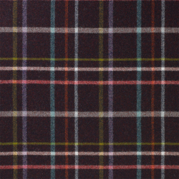 Multicheck Wine Fabric Flat Image