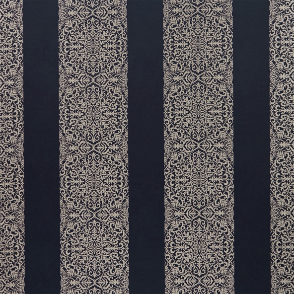 Brocade Stripe Sapphire Fabric Flat Image