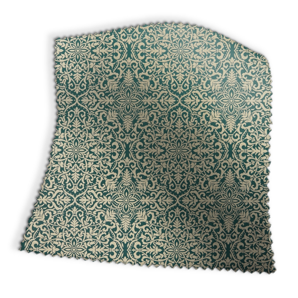 Brocade Teal Fabric Swatch