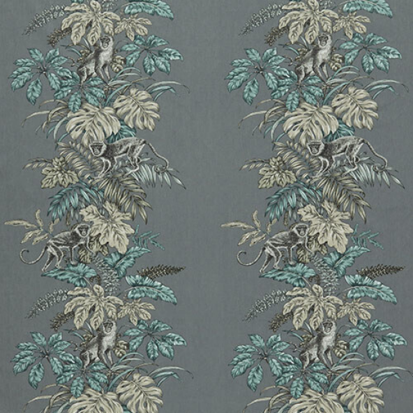 Monkeying Around Mineral Fabric Flat Image