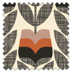 Roman Blind Orla Kiely Rosebud Orange