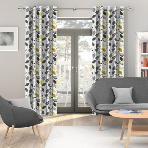 Made To Measure Curtains Forest Leaves Noir Made To Measure Curtains Forest Leaves Noir
