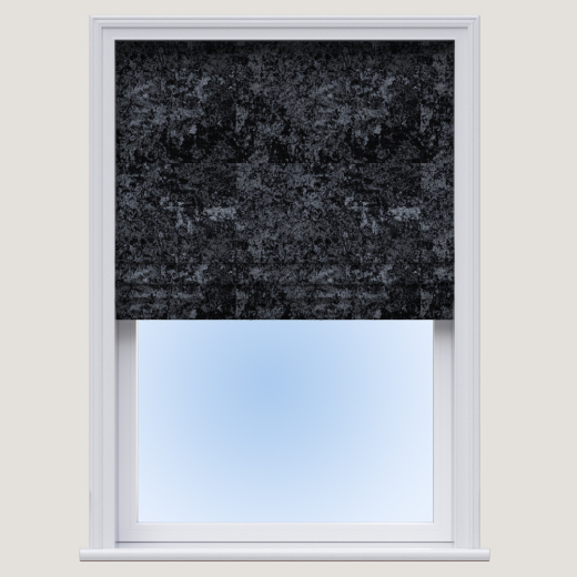 Made To Measure Roman Blind Crush Velvet Charcoal