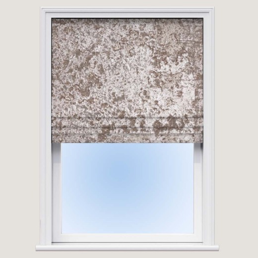 Made To Measure Roman Blind Crush Velvet Latte